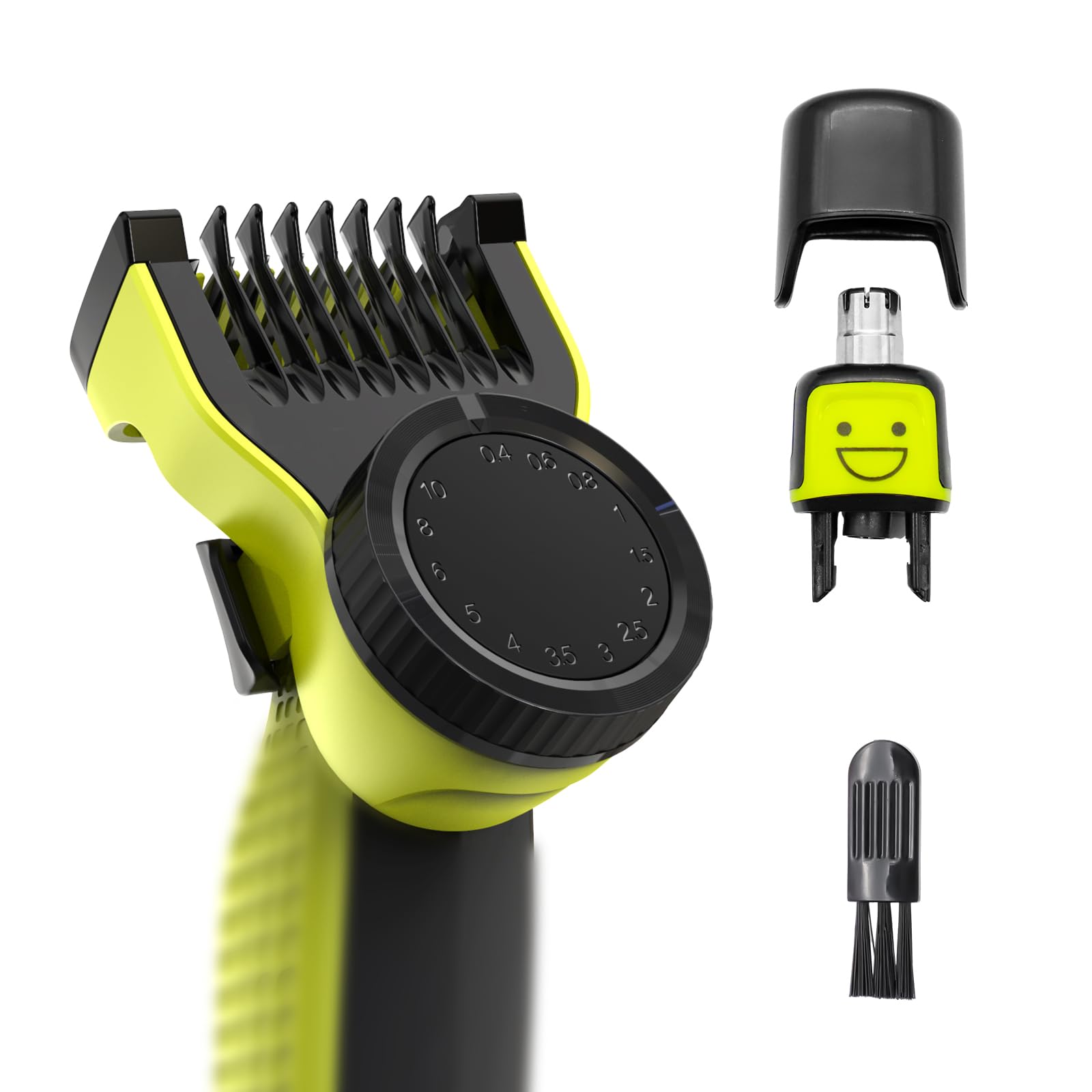 Philips One Blade Replacement Heads & 14 Length Attachments Kit - Compatible with QP2520 QP2530 QP2620 QP2630 QP2724 QP2820 Models - Includes Nose Trimmer & Guard Comb - Perfect for Home, Travel & Grooming Essentials