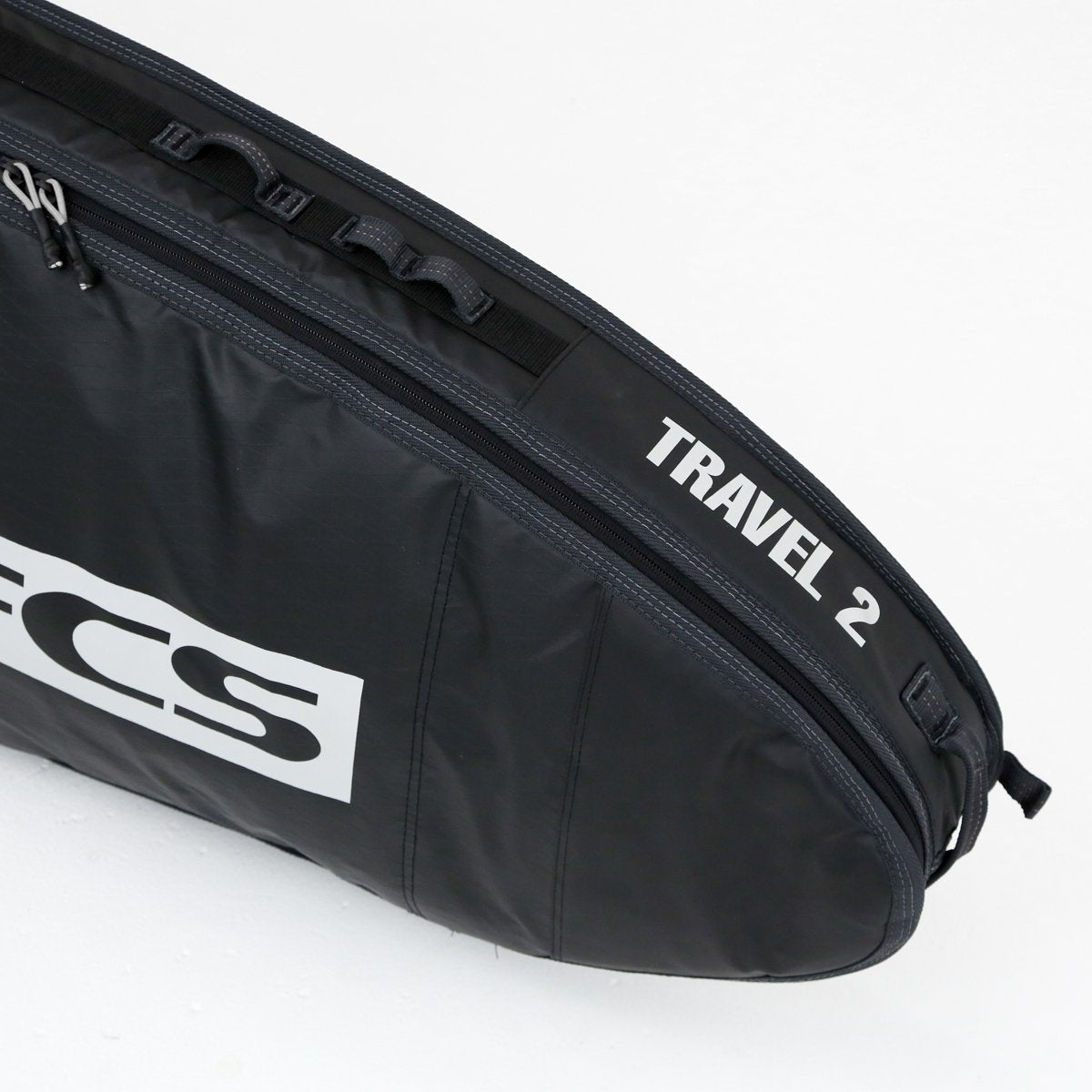 FCS Hybrid/Funboard Travel Bag for Surfboards - Durable Black & Grey Surfboard Cover for Easy Transport & Storage | Perfect for Surf Trips & Beach Adventures
