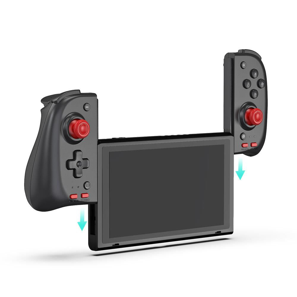 Programmable Enhanced Grip Controller Pair for Nintendo Switch - Ergonomic Design for Comfortable Gaming - Perfect for Multiplayer, Travel & Long Gaming Sessions