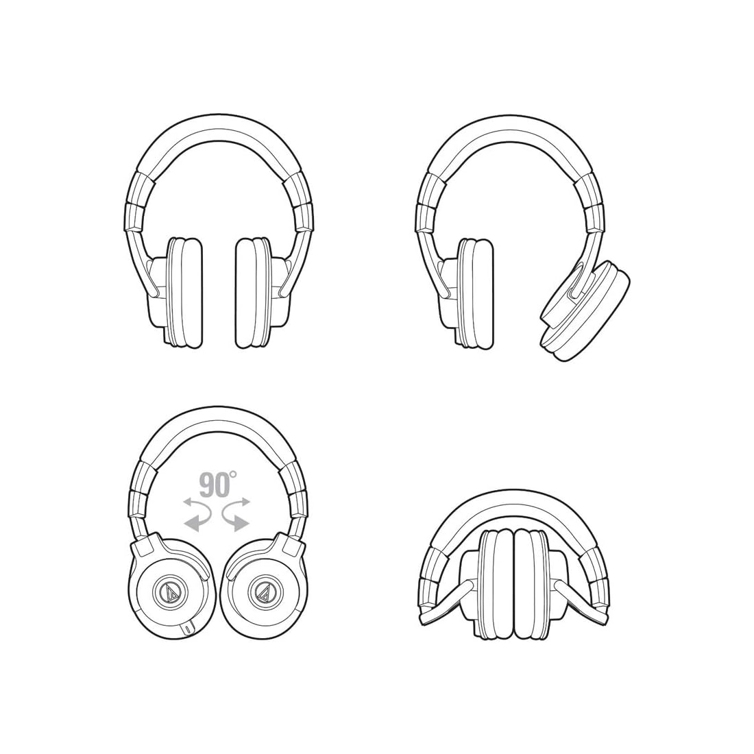 Audio Technica ATH-M40x Professional Studio Headphones - Closed-Back Monitor Headphones for Recording, Mixing & DJing (Black) | Perfect for Home Studios, Podcasting & Music Production