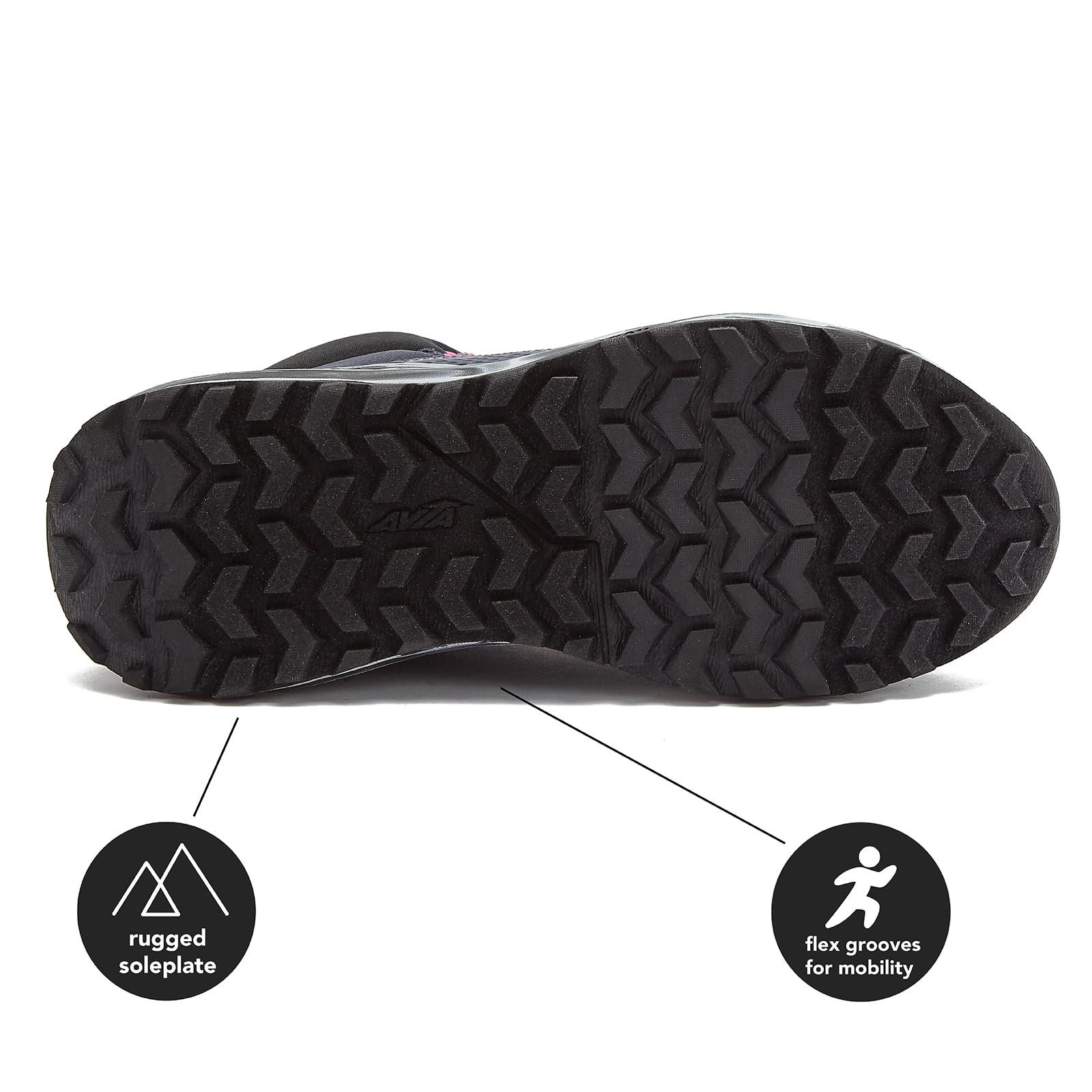 Avia Grit Sport Women's Hiking Boots - Waterproof Mid Top Ankle Trail Shoes for All Weather - Comfortable Outdoor Walking & Trekking Shoes for Hiking, Camping & Mountain Adventures