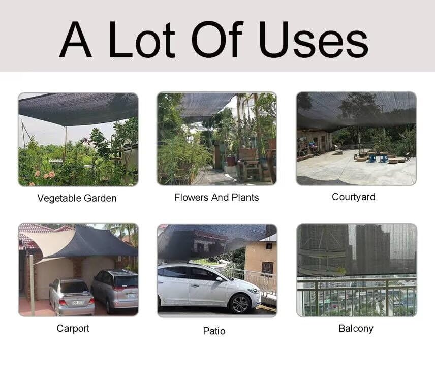 70% Black Sun Block Shade Cloth 10x10 FT - UV Resistant Garden Mesh Tarp with Grommets for Outdoor Pergola, Patio, Lawn, Chicken Coop & Plant Protection - Perfect for Sun Protection and Temperature Control in Gardens, Kennels, and Outdoor Spaces