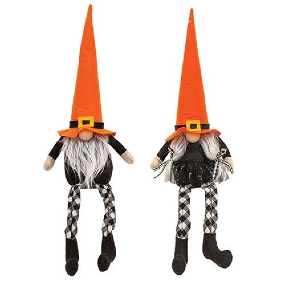 Mr. & Mrs. Halloween Party Gnome Set - 2 Pack of Festive Garden Decorations for Halloween Decor, Outdoor Yard Display & Seasonal Home Decorating