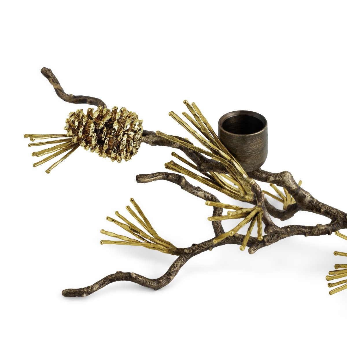 Handmade Pine Cone Candelabra - Rustic Natural Wooden Candle Holder for Farmhouse, Wedding & Holiday Decor - Perfect for Christmas, Thanksgiving & Cozy Home Decoration
