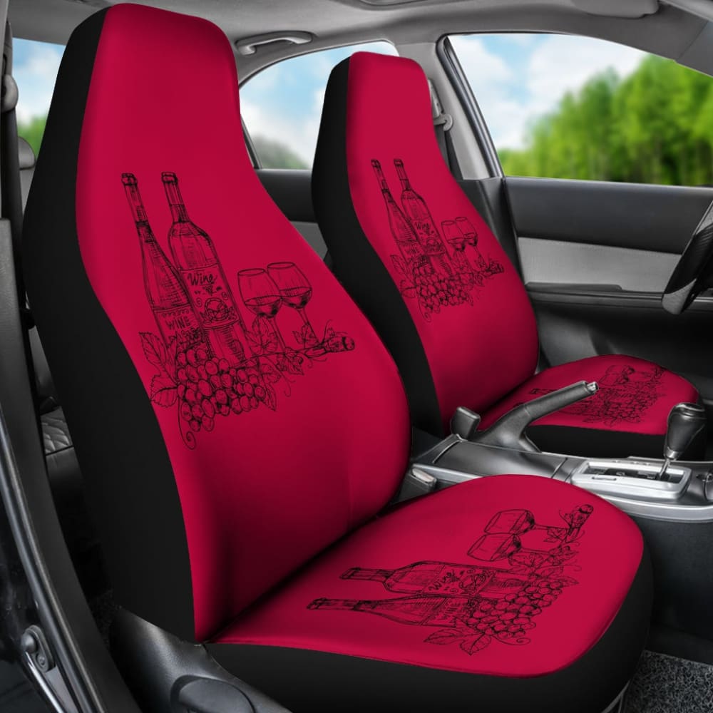 Premium Red Wine Gift Set with Elegant Car Seat Covers (210701) - Perfect for Holiday Gifts, Anniversary Presents & Wine Lovers Accessories