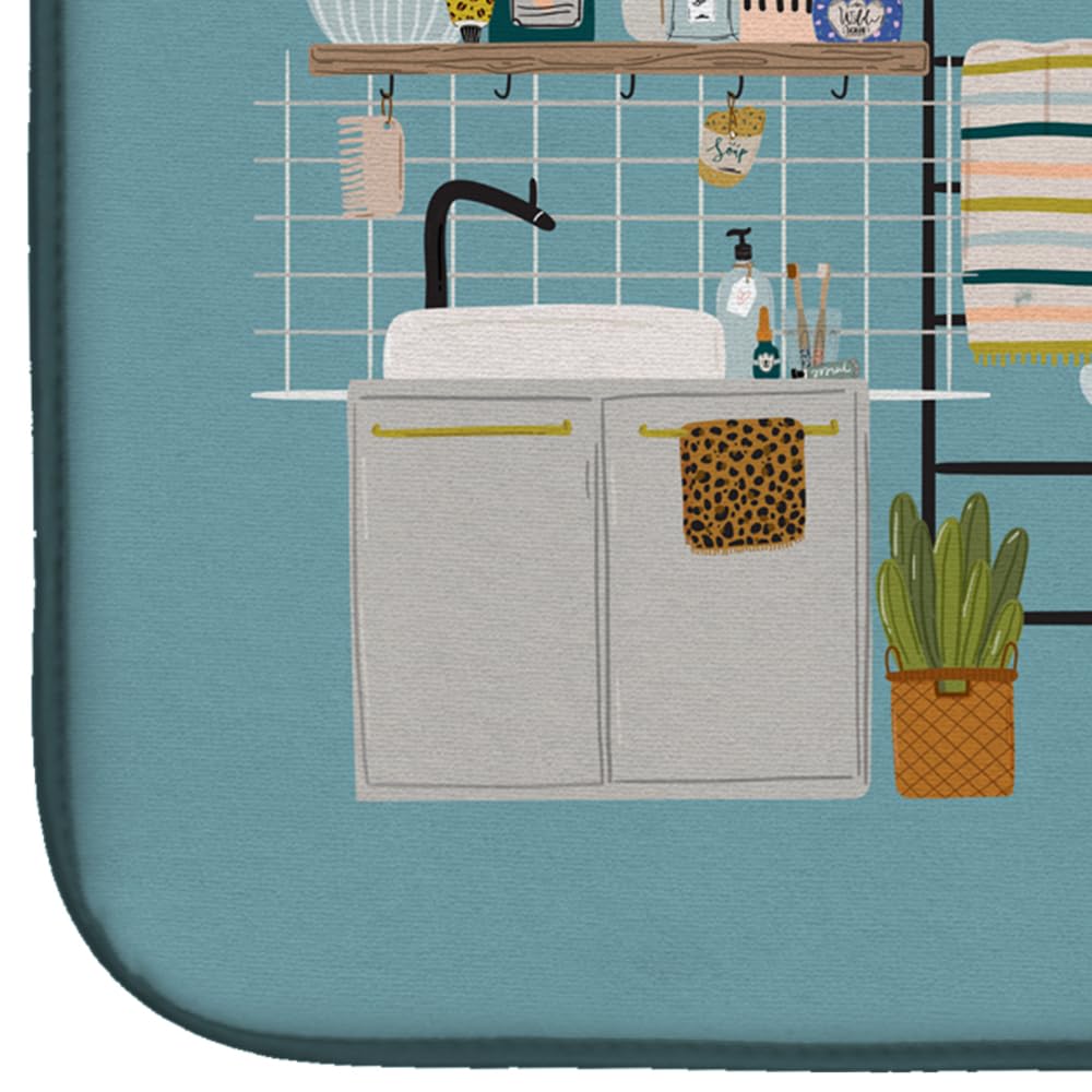 Pekingese Dish Drying Mat - Absorbent Kitchen Counter Mat for Dishes, 14x21