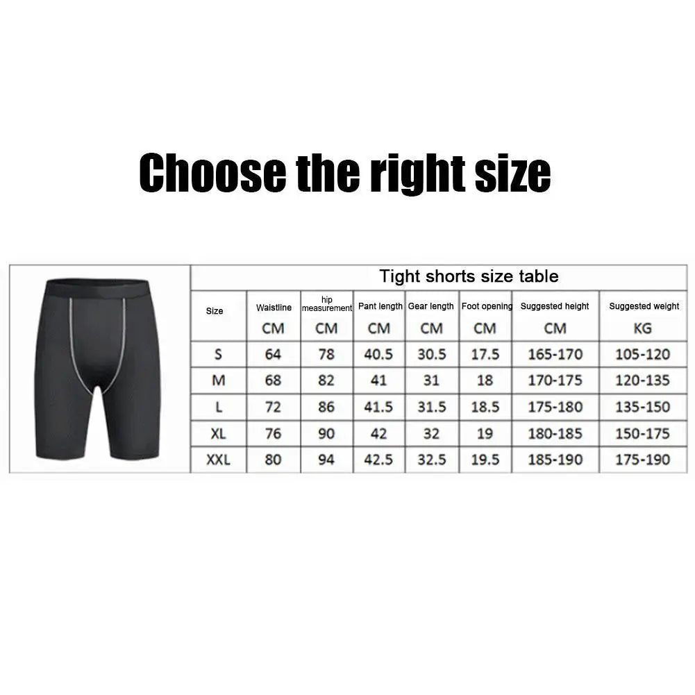 Men's Compression Shorts - Gym Workout & Sports Base Layer Tights for Running, Training & Active Wear
