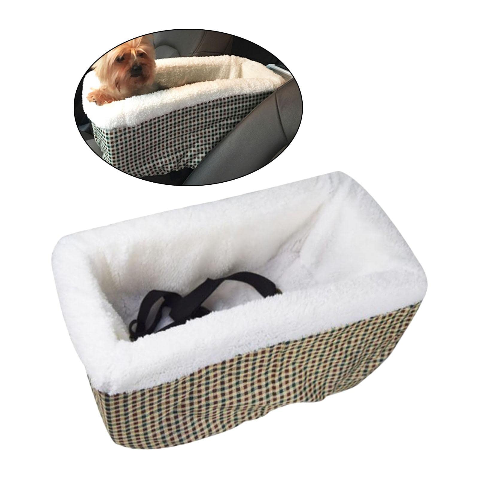 LYLA Soft Non-Slip Dog Car Carrier - Puppy Booster Seat & Travel Crate for Cars, House, and Armrest - Perfect for Road Trips, Vet Visits, and Home Comfort
