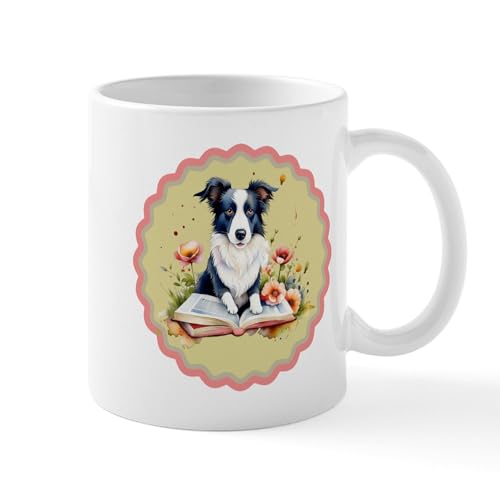 White - Border Collie Book Lover Mugs