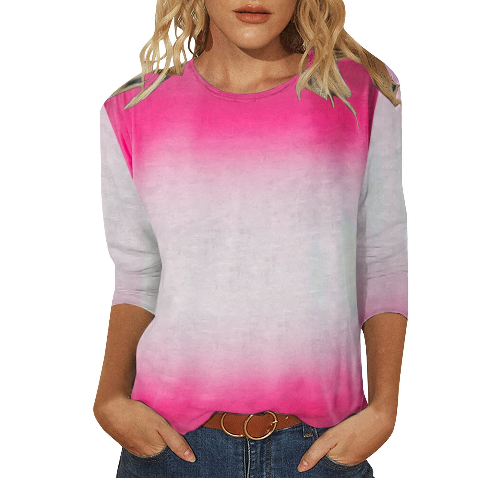 2023 Summer Tops for Women - Sexy Casual Short Sleeve Crewneck T-Shirts | Loose Fit Tunic Tops & Comfortable Tee Shirts | Perfect for Beach, Vacation & Everyday Wear