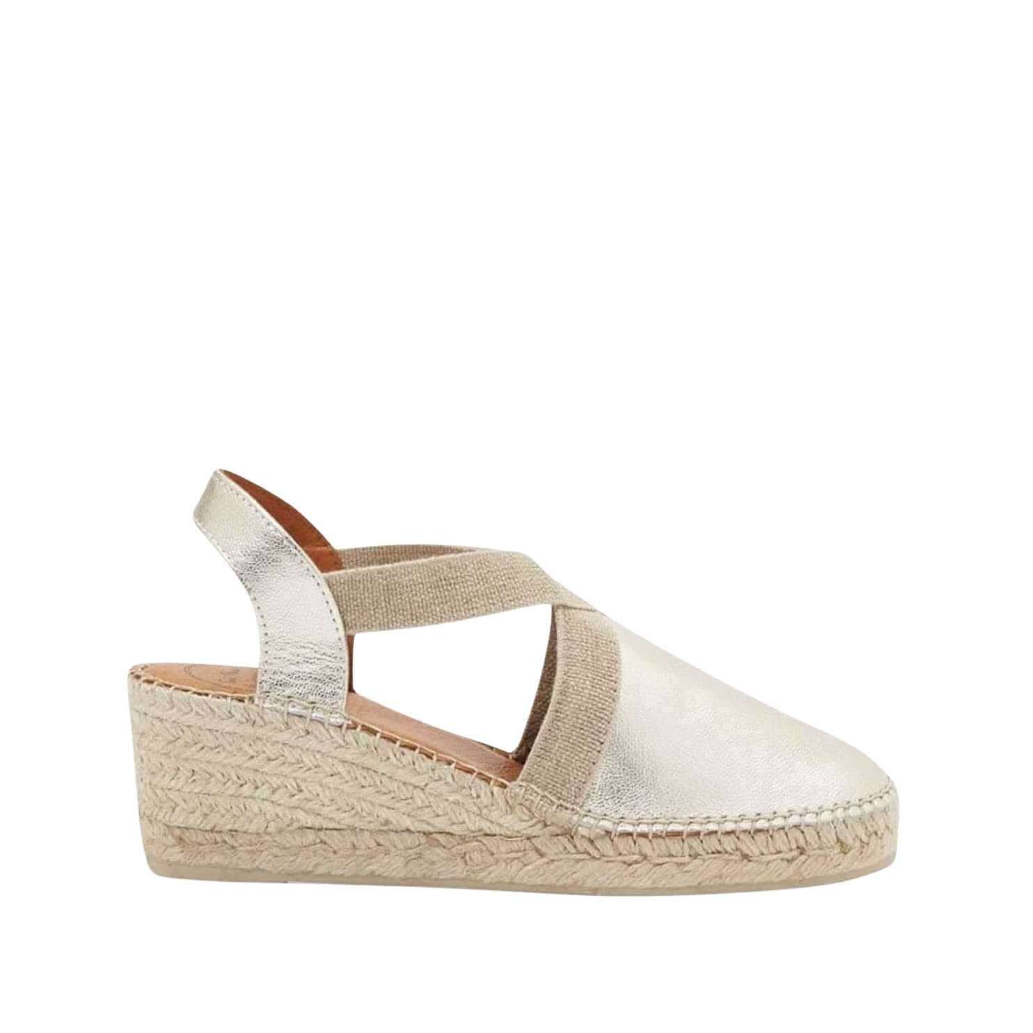 Women's Plain Leather Wedge Espadrilles - Comfortable Casual Summer Shoes for Beach, Vacation & Everyday Wear | Tossa