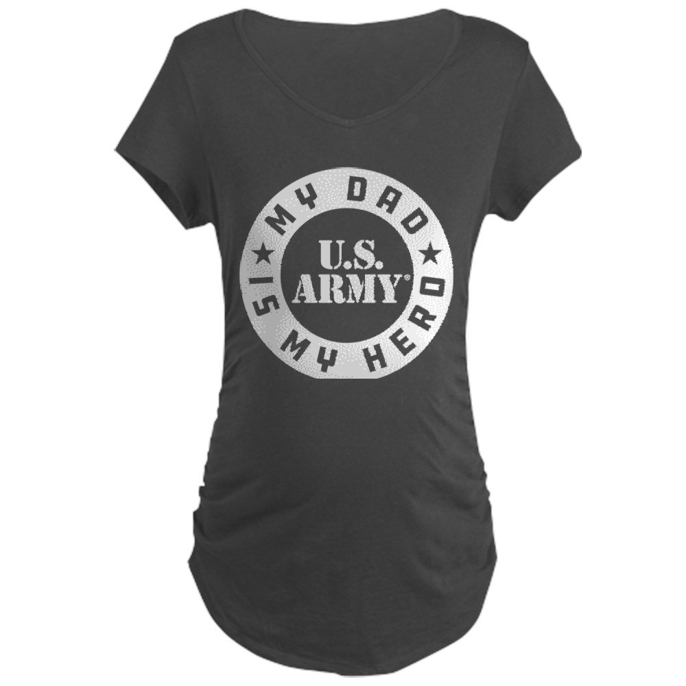 U.S. Army My Dad is My Hero Maternity T-Shirt - Patriotic Pregnancy Tee for Military Families | Perfect for Baby Showers & Military Appreciation Events