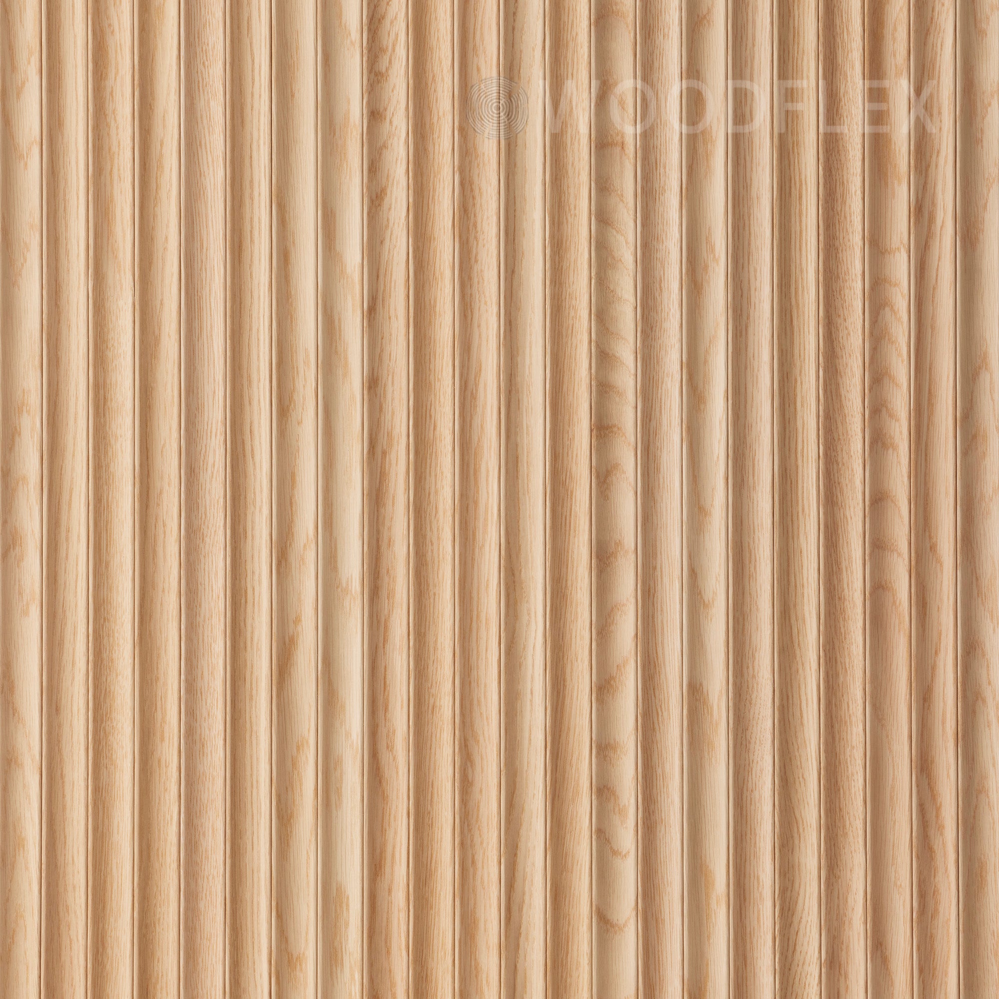 Flexible Wooden Slat Wall Panel - Natural Oak Veneer - 2700mm x 600mm Wave Design - Modern Acoustic Room Divider for Home & Office Decor