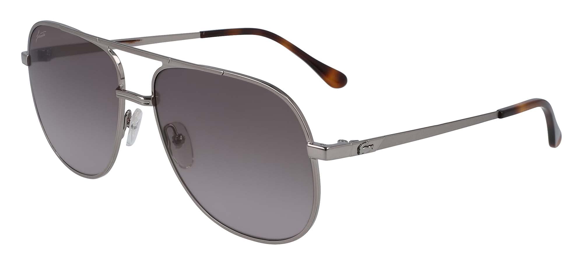 Lacoste L222s Aviator Sunglasses for Men - Polarized UV Protection Pilot Style - Perfect for Driving, Travel & Outdoor Activities