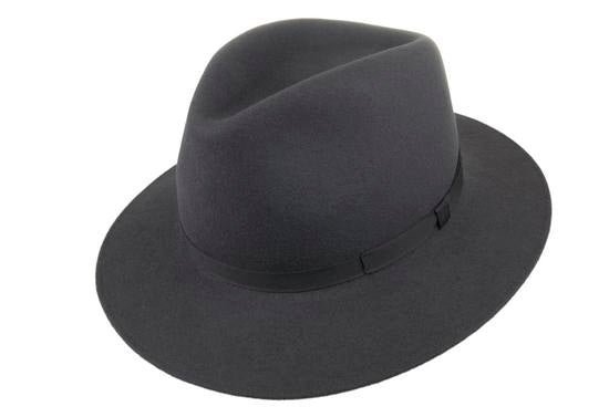 Rollable Rabbit Fur Fedora Hat - Dark Grey | Stylish & Foldable Winter Hat for Men & Women | Perfect for Outdoor Activities, Travel & Fashion