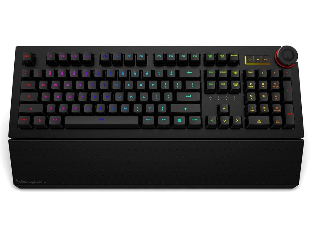 Das Keyboard DKPK5QSP0GZS0USX - 2nd Gen 5QS Smart RGB Mechanical Gaming Keyboard with Gamma Zulu Switches | Tactile Feedback for Typists & Gamers | Perfect for Office Work, Esports & Programming