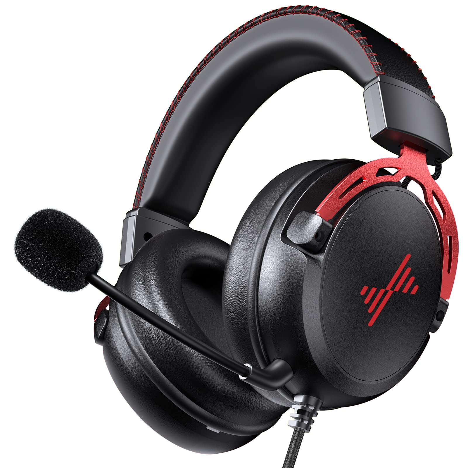 DEEBOX Gaming Headset with Detachable Noise Canceling Mic - Wired 3.5mm Headphones for PC, PS5, PS4, Xbox, Laptop, Mac & Nintendo NES - Perfect for Online Gaming, Streaming & Virtual Meetings