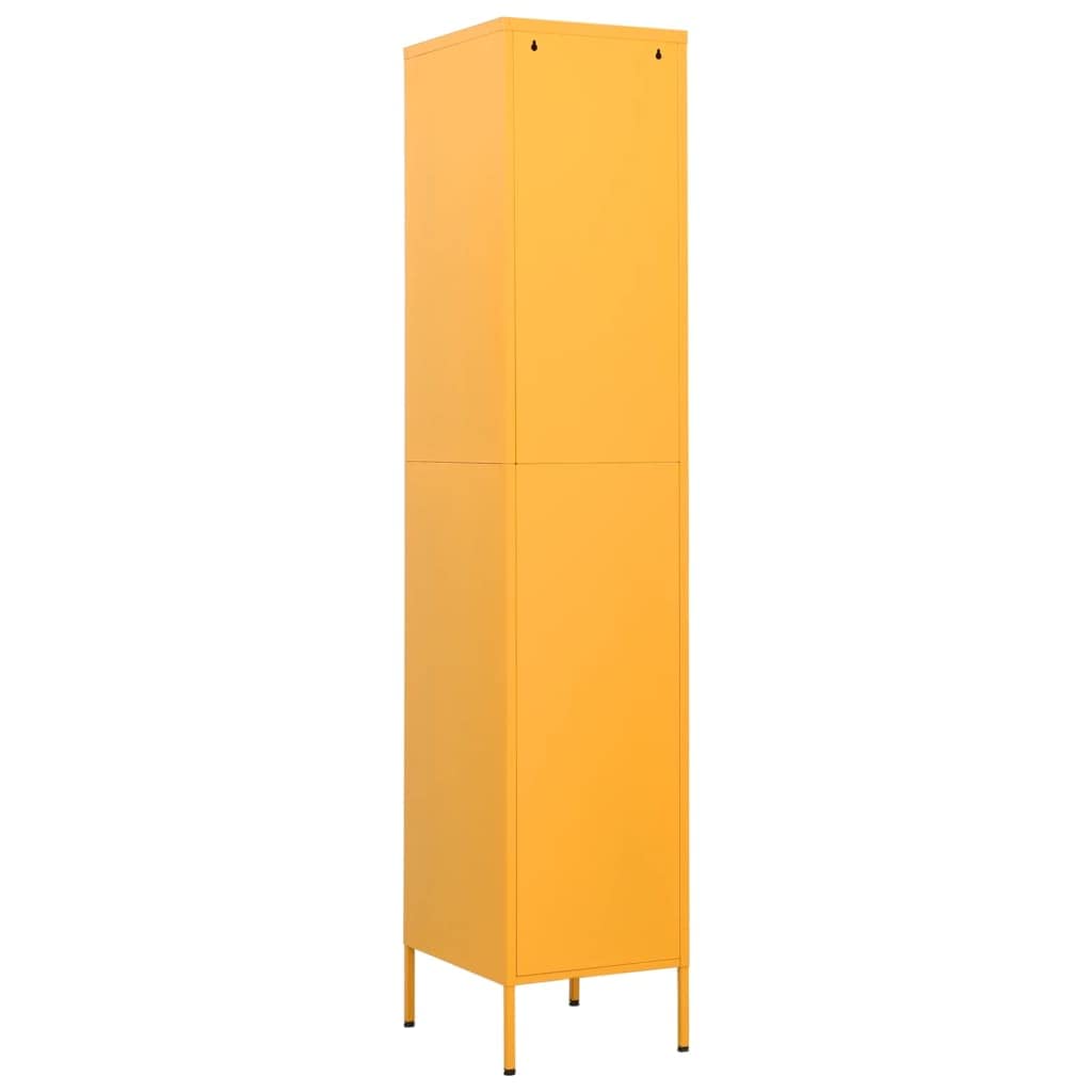 Mustard Yellow Steel Storage Cabinet 13.8