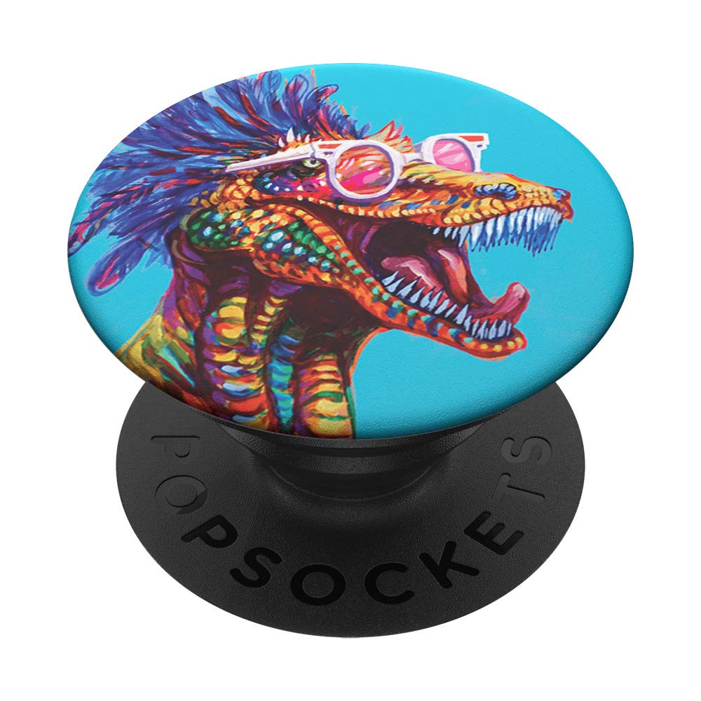 Raveasaurus PopSockets PopGrip - Interchangeable Phone Grip & Stand for iPhone, Samsung, Tablets | Perfect for Selfies, Video Calls & Secure Holding