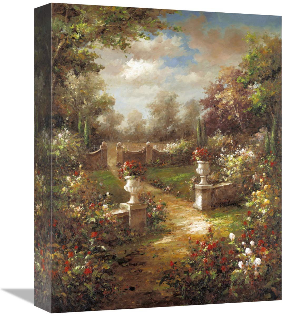 12 x 16 Inch Rose Promenade Wall Art Print by Gabriela - Elegant Floral Painting for Living Room, Bedroom & Office Decor