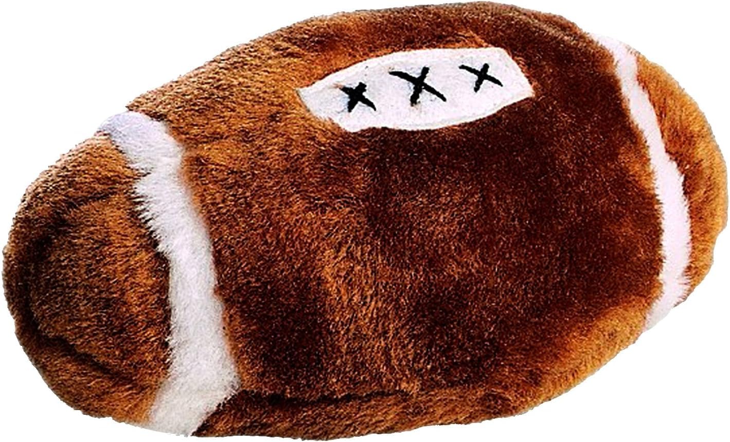 SPOT Plush Football Dog Toy with Squeaker - Soft Chew Toy for Small & Large Dogs - Interactive Fetch & Chase Play Toy (4.5 Inch) - Perfect for Indoor & Outdoor Playtime, Training & Bonding with Your Pet