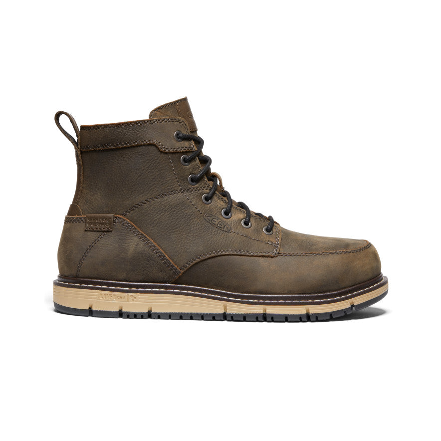 Men's San Jose 6 Waterproof Work Boot with Aluminum Safety Toe - Cascade Brown/Black | Durable Construction for Outdoor Jobs, Hiking & Winter Wear