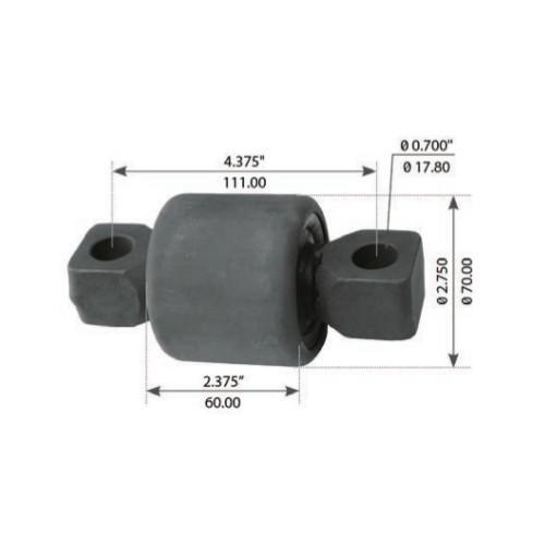 Heavy Duty Torque Rod Bush for Kenworth Rear Suspension - Replacement for 836940 & 839310 - Perfect for Truck Repairs & Fleet Maintenance