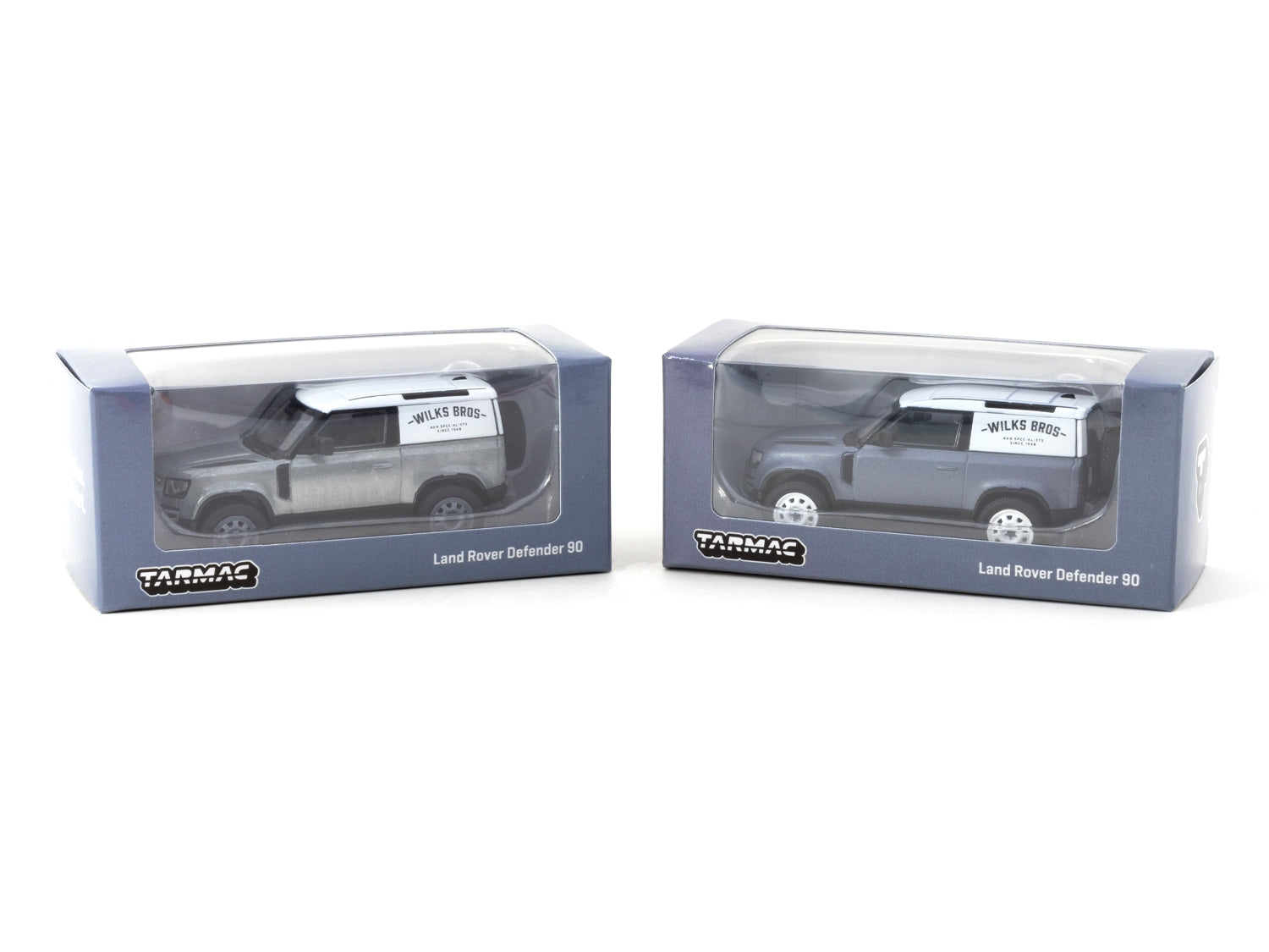 Tarmac Works 1/64 Scale Land Rover Defender 90 Diecast Model Car - Matt Blue Grey | Collectible Miniature SUV for Display & Gifts | Perfect for Diecast Collectors & Car Enthusiasts