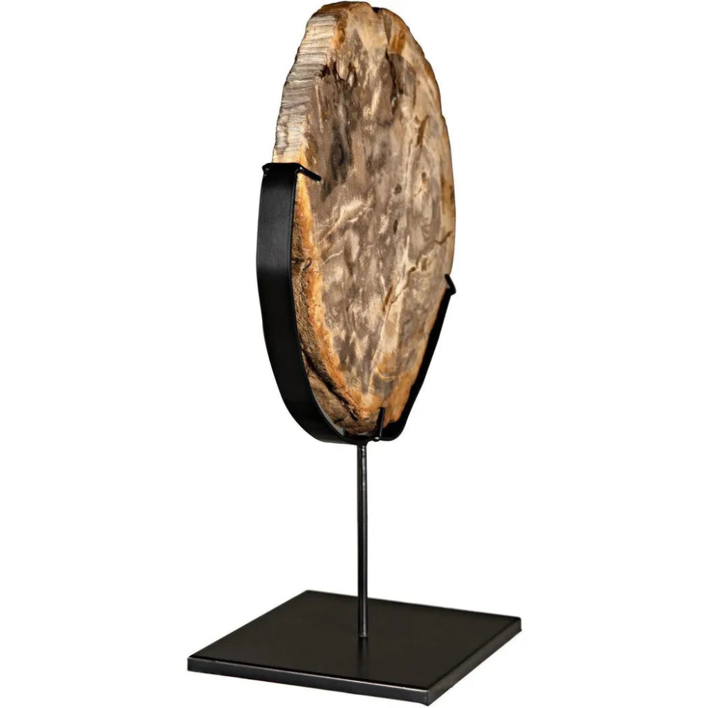 12 Pack Wood Fossil with Stand - Natural Stone Sculpture for Home Decor, Office Desk, and Gift Ideas