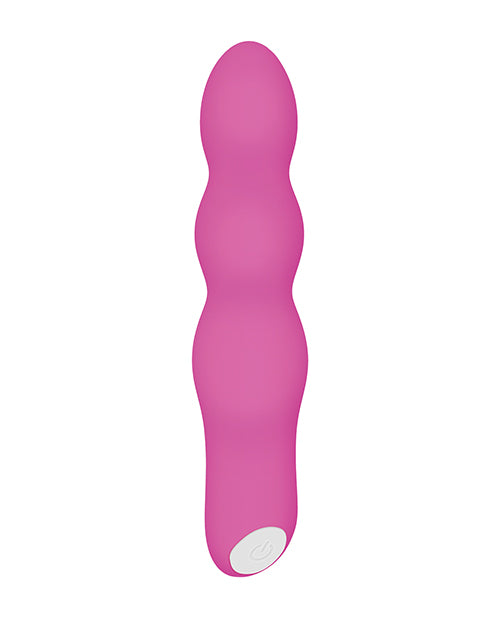 Afterglow Pink Rechargeable Silicone Vibrator with LED Lights - Perfect for Couples, Solo Play & Romantic Nights