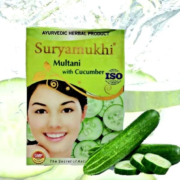 Organic Multani Mitti Clay Powder for Face Pack - Cucumber Flavor | Bio Organic Fullers Earth Clay for Glowing Skin | Combo Pack for DIY Skincare & Spa Treatments at Home