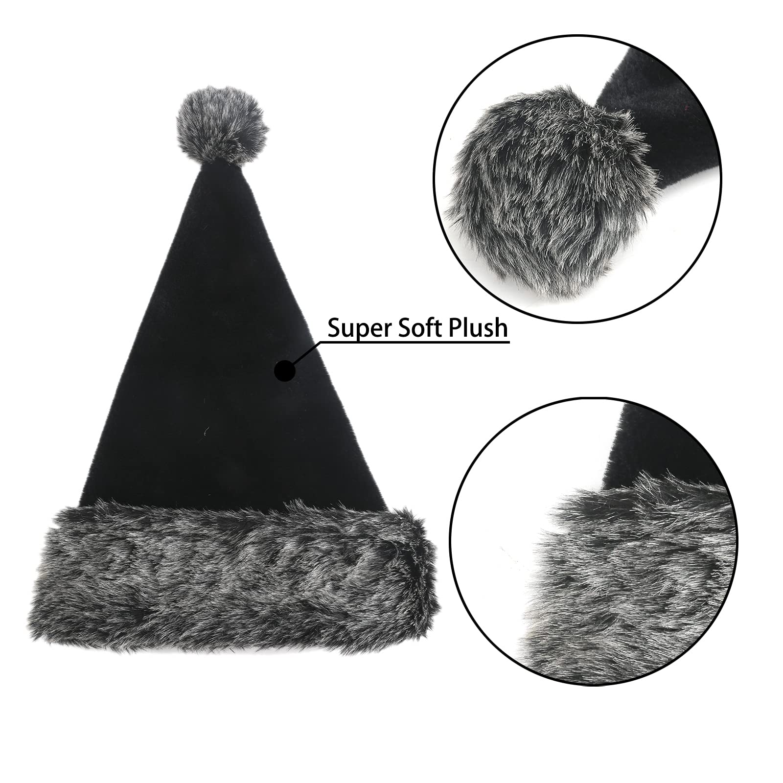 Super Soft Plush Santa Hat - Personalized Christmas Holiday Hat for Men & Women | Perfect for Xmas Parties, Family Gatherings & Festive Photos