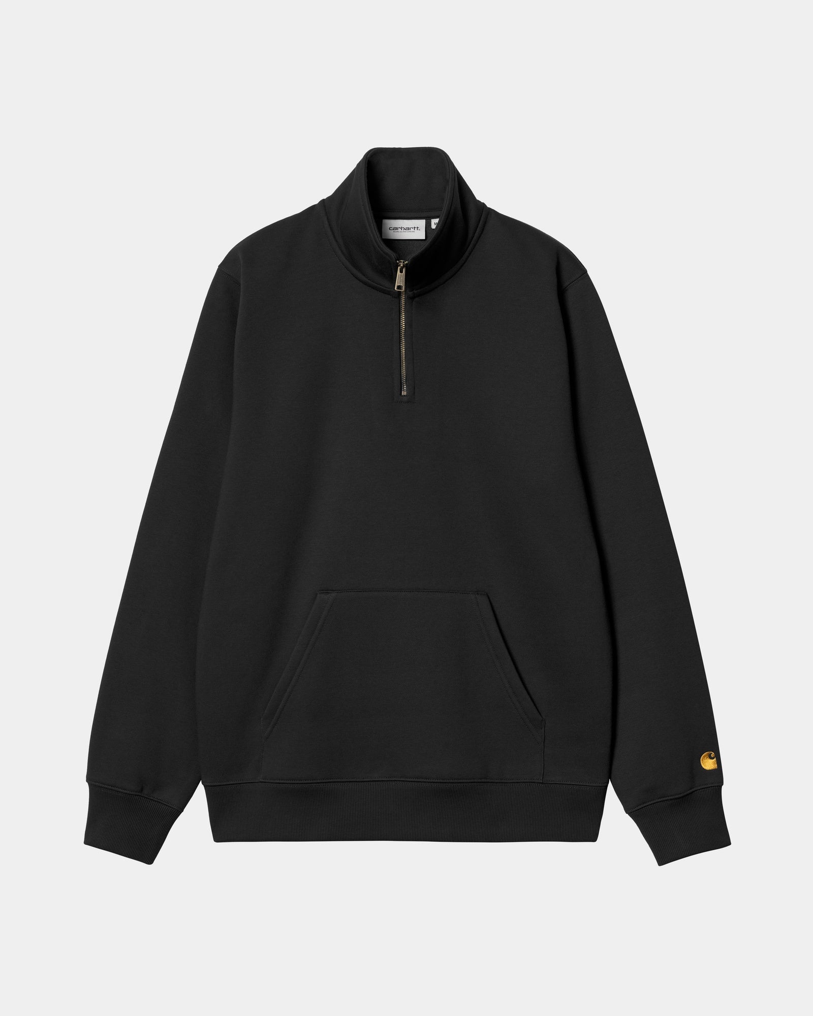 Chase Neck Zip Sweatshirt for Women & Men - Black Pullover Hoodie with Front Zipper | Casual Streetwear, Gym, Outdoor Activities