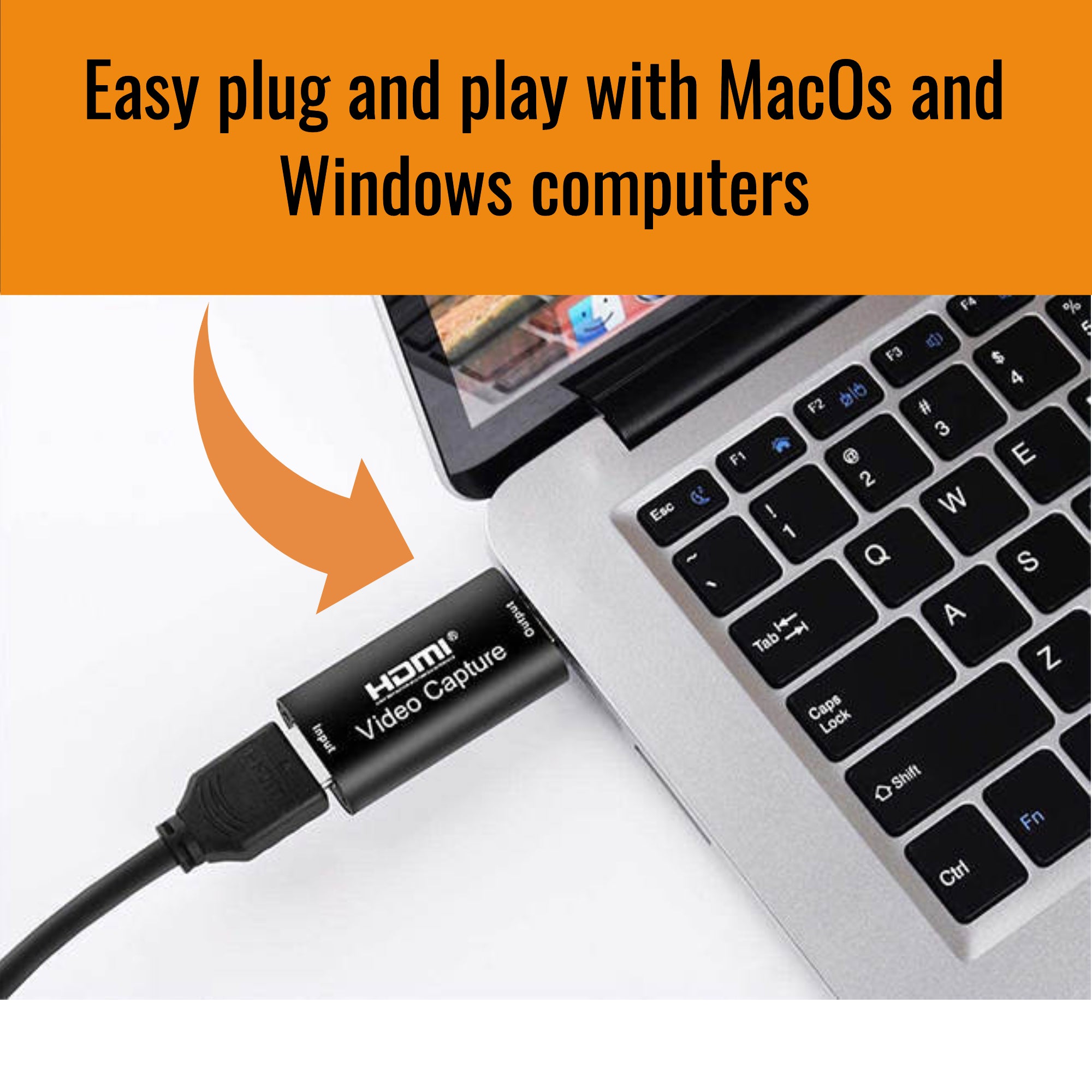HDMI to USB Video Capture Card - 4K 60FPS High Definition Recorder for Streaming, Gaming & Recording - Compatible with PC, Mac, PS5, Xbox, Switch - Perfect for Live Streaming, YouTube Videos & Game Capture