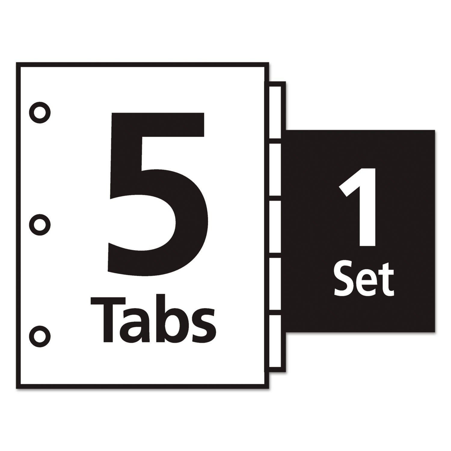 Avery 11449 Clear Plastic Dividers with 5-Tab Index Maker - Print & Apply Letter Size Labels for Office Organization & Filing Systems | Perfect for Binders, Folders & Document Management