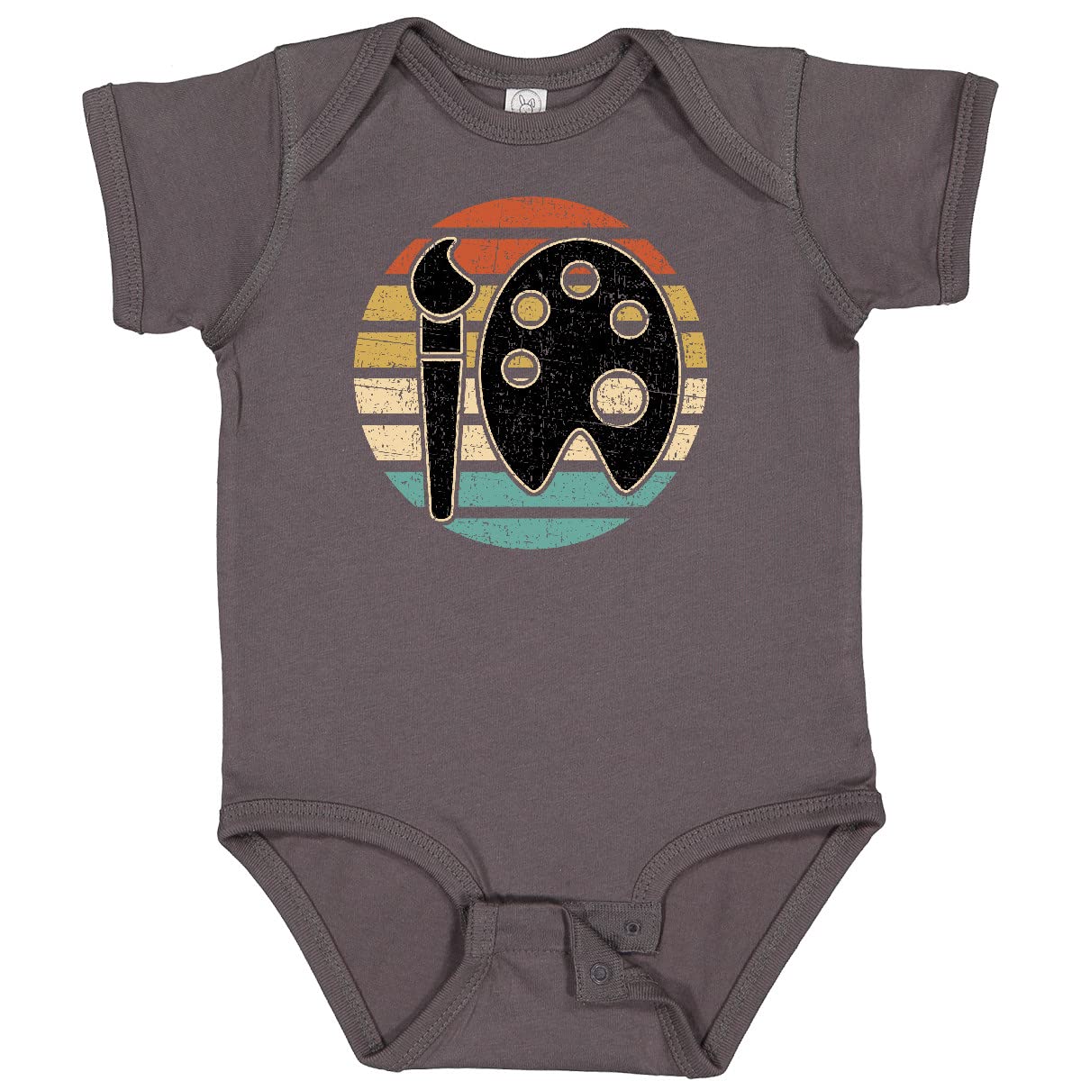 Inktastic Retro Sunset Art Teacher Baby Bodysuit - Cute Graphic Tee for Infants & Toddlers - Perfect Gift for Art Lovers & Educators - Great for Daycare, Playdates & Family Photos