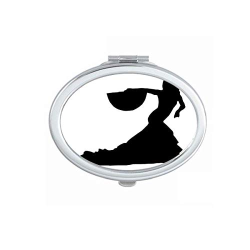 DIYthinker Portable Foldable Double-Sided Hand Mirror for Makeup & Performance Dance - Compact Travel Mirror for Dancers, Artists & On-the-Go Touchups