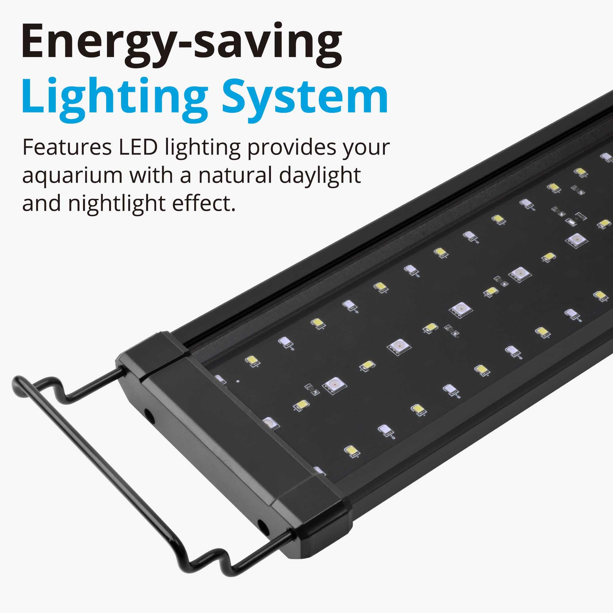 NICREW 36W Saltwater Aquarium LED Light for Coral Reef Tanks - Programmable Timer & Dimmable Marine Lighting (36-48 Inch) - Perfect for Saltwater Fish Tanks, Coral Growth & Reef Aquascaping