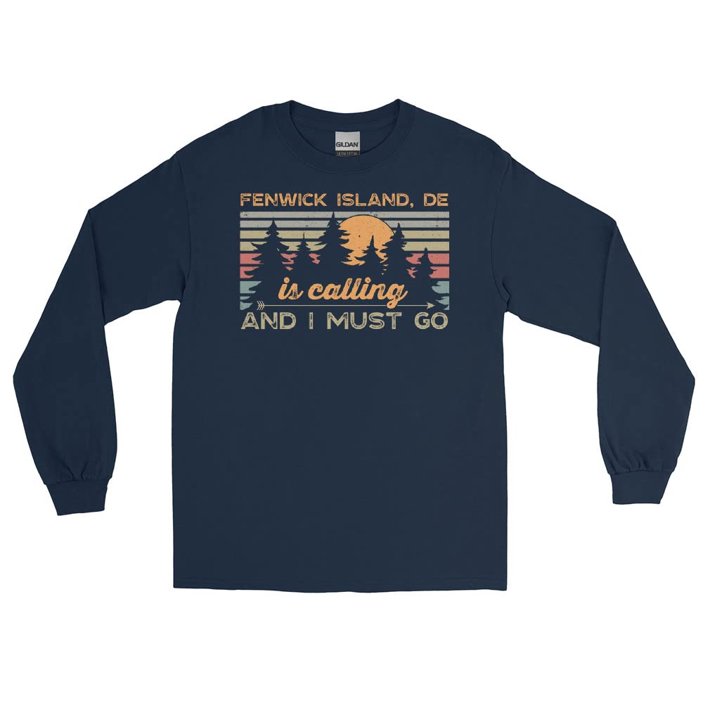 Fenwick Island DE Calling T-Shirt - Vintage Travel Inspired Tee for Beach Trips & Summer Vacations