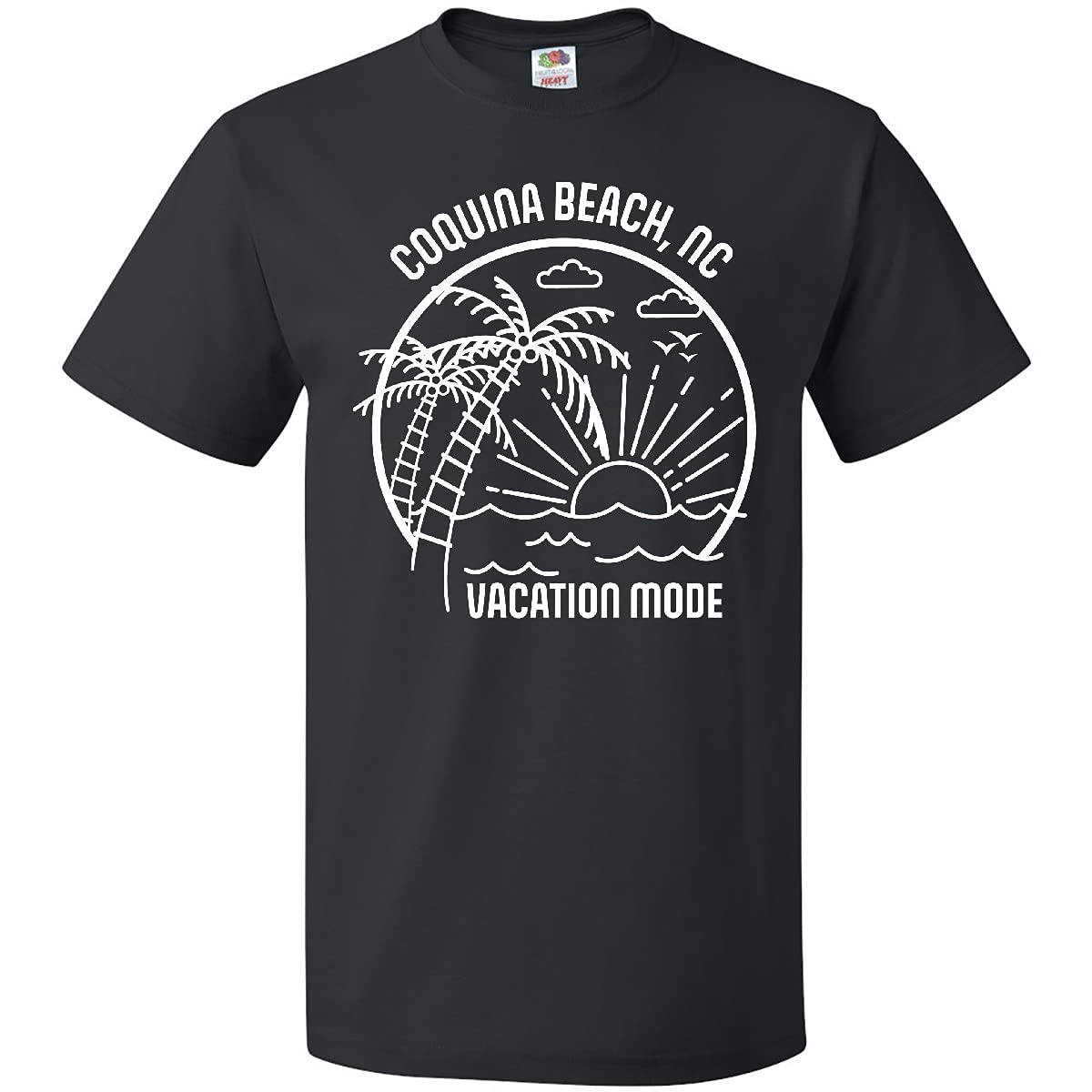 Inktastic Summer Vacation Mode Coquina Beach North Carolina T-Shirt - Comfortable Graphic Tee for Beach Lovers, Travel Enthusiasts & Casual Wear - Perfect for Summer Trips, Coastal Getaways & Relaxing Outfits