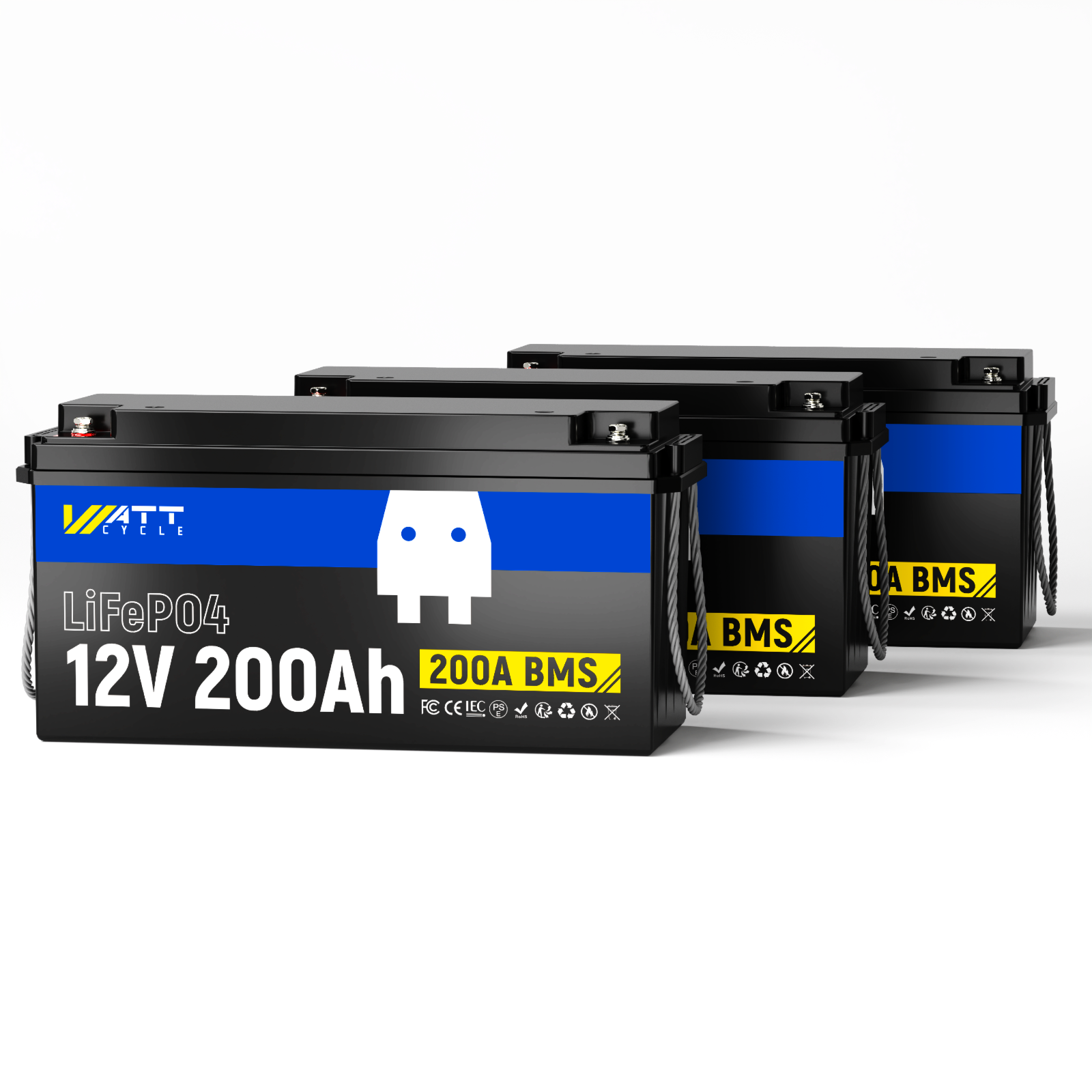 36V 200Ah LiFePO4 Lithium Iron Phosphate Battery Pack - Deep Cycle Rechargeable Battery for Solar Power, RV, Marine, Golf Cart & Off-Grid Applications