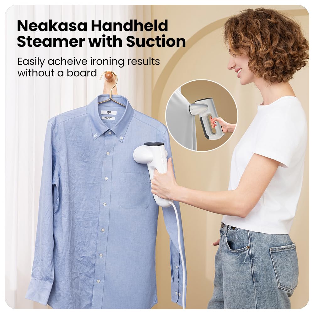 Neakasa Magic 1 Vacuum Steamer - 2300Pa Powerful Handheld Travel Garment Steamer & Iron 2-in-1 for Wrinkle-Free Clothes | Perfect for Travel, Business Trips & Home Use