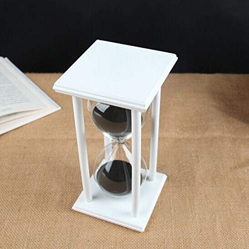 30 Minute Hourglass Sand Timer - Black Decorative Sandglass for Kitchen, Office, Living Room, Bedroom | Perfect for Cooking, Study, Games, Christmas & New Year Decor