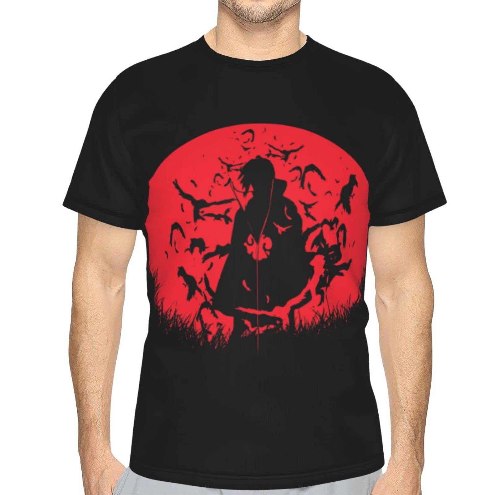 Itachi Uchiha Anime T-Shirt for Men - Cool Naruto Graphic Tee for Casual Wear, Cosplay, and Anime Conventions