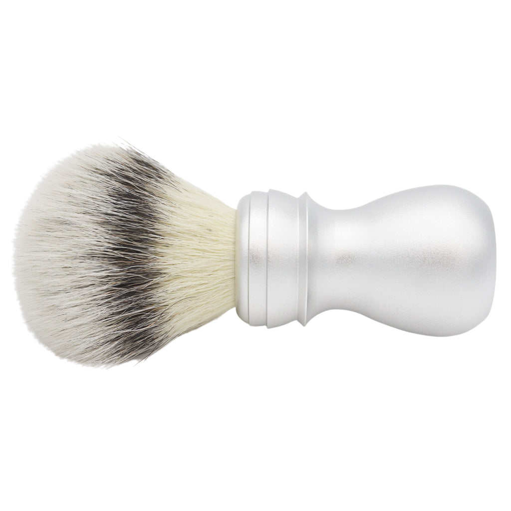 25mm Mühle STF XLarge Synthetic Shaving Brush with AP Shave Co. Alumihandle - Raw Matte Finish for Layered Comfort - Perfect for Wet Shaving & Grooming Routine