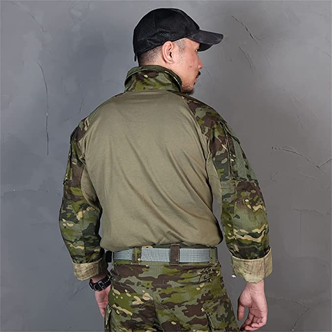 EMERSONGEAR Gen3 Military Uniform Set - Tactical Airsoft & Paintball Combat BDU Pants & Shirt with Knee Pads - Perfect for Outdoor Training, Airsoft Games & Tactical Missions