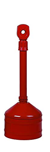 Justrite 26810R Heavy Duty Steel Cigarette Butt Receptacle - 2.5 Gallon Capacity, 11.5