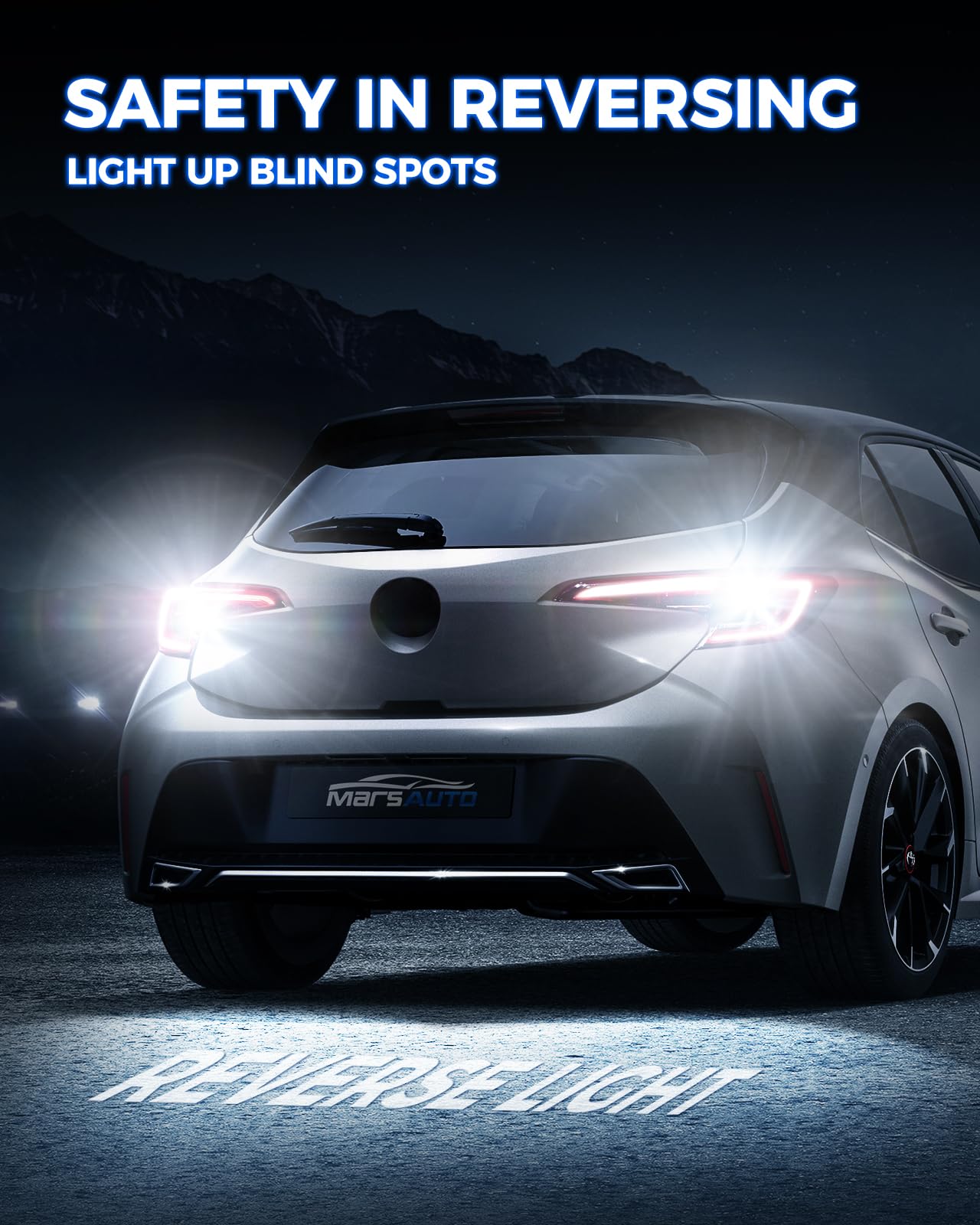 Marsauto 7440 7443 LED Bulbs Reverse Lights - 300% Brighter 7441 7444 W21W T20 LED Lamps for Brake/Turn Signal/Tail Lights (6000K Xenon White, 2-Pack) - Perfect for Car, Truck, SUV & Motorcycle Lighting Upgrades