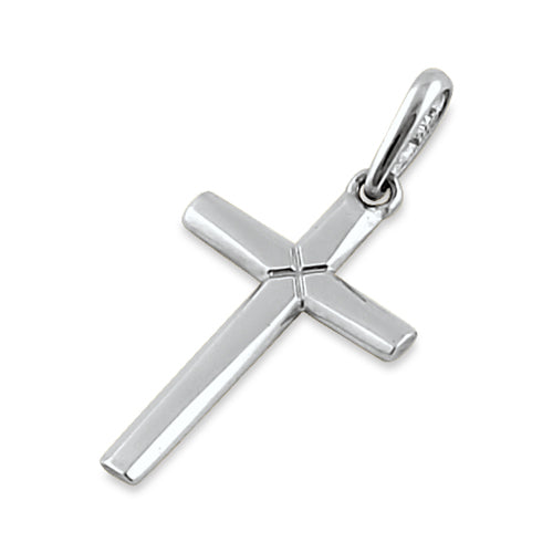 14K White Gold Plain Cross Pendant for Women & Men - Elegant Religious Jewelry for Baptism, First Communion, Confirmation & Everyday Wear