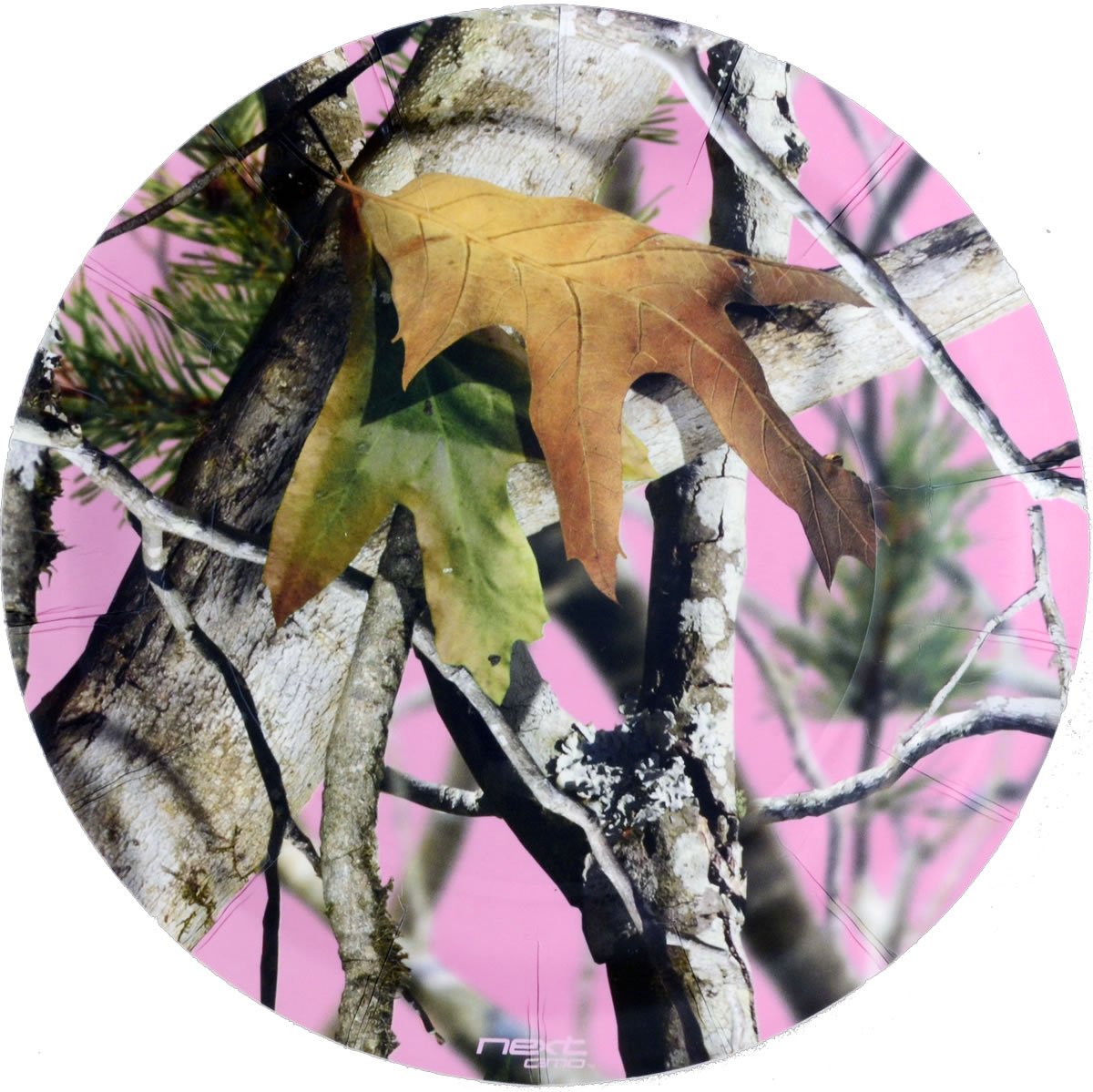 Havercamp Pink Camo 9 Inch Round Plates - 8 Pack Disposable Dinner Plates for Parties, Picnics, BBQs & Outdoor Events